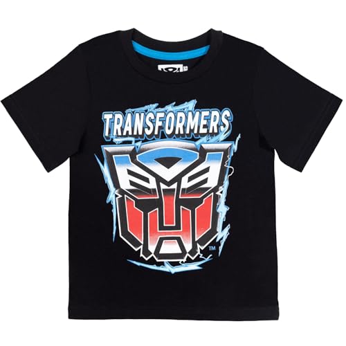 Transformers Bumblebee Optimus Prime Little Boys 3 Pack Graphic T-Shirts Yellow/Blue/Black 7-8 - image 5
