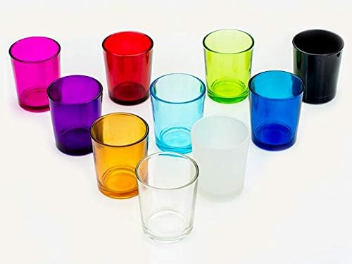 Colored Glass Votive Holders (1 Dozen) Votive Holders for Events, Wedding and Home Décor