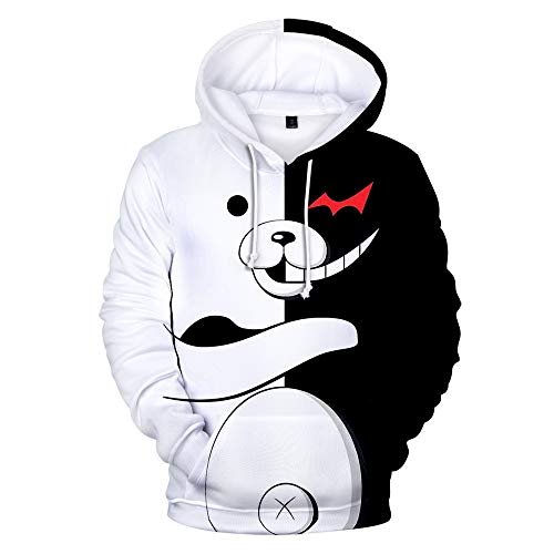 HHNN Panda Children 3D Cute Print Sudadera con Capucha Traje De Cosplay Sudadera con Capucha Sudadera con Capucha Unisex Blanco Chaqueta Casual De Manga Larga Negro + Blanco (Tamaño: XXS-150) Cover