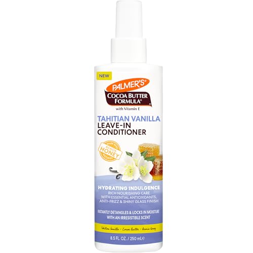 Palmers Cocoa Butter Formula Tahitian Vanilla Leave In Conditioner Spray (8.5 Fl Oz) Hydrating Hair Detangler with Acacia Honey & Vitamin E Heat Protectant Frizz Control & Long-Lasting Moisture