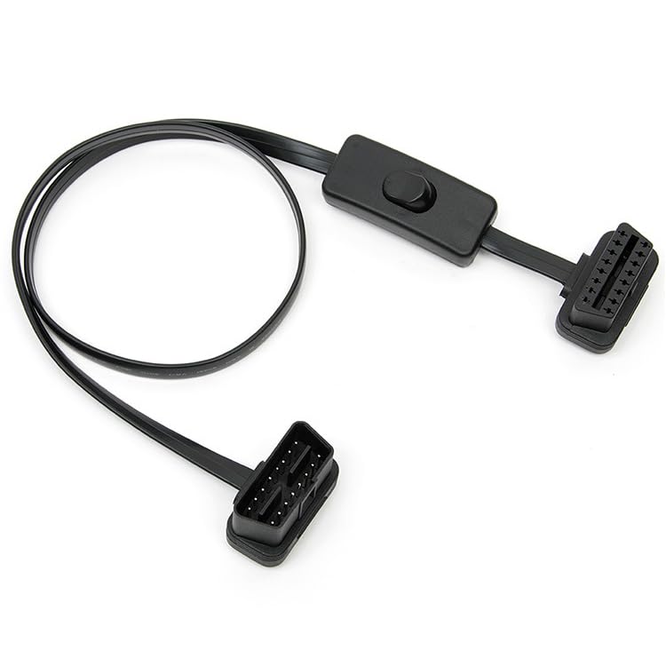 - OBD2 Extension Cable, 16 Pin Extension Cable for OBDII Scanner, 23.6'' Ultra-Thin OBDII Male to Female Extension Cable Diagnostic Extender Cord Adapter