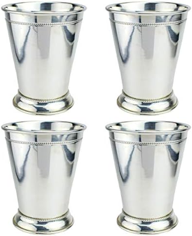 Prince of Scots 100% Pure Copper Mint Julep Cup with Pure Silver Plate (Set of 4)