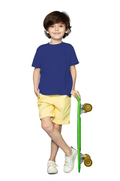 Image of T-HOC Kid Boys Cotton Plain Short Sleeve Regular Fit T Shirt | P