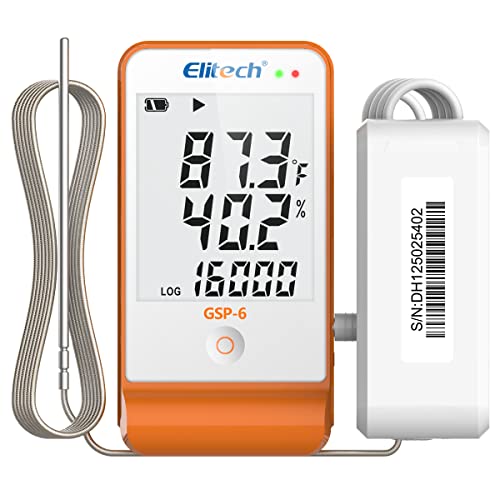 Elitech GSP6G Digital Temperature Humidity Data Logger Detachable