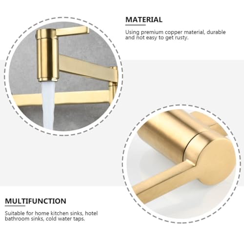 Grifo de cobre para lavabo de baño y cocina con rotación flexible 8