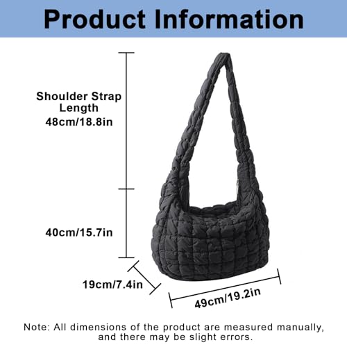 Image of seOSTO Puffer Bag for Women Puffer Tote Bag Quilted Tote Bag