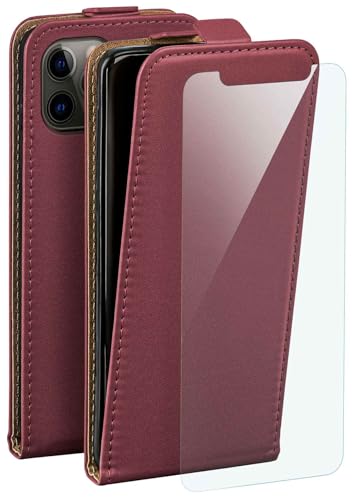 Étui en cuir synthétique iPhone 12 Pro Max moex clapet bordeaux chic
