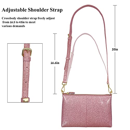 Image of Beurlike Leather Wristlet Wallet Clutch Purses For Women Small Crossbody Phone Bags
