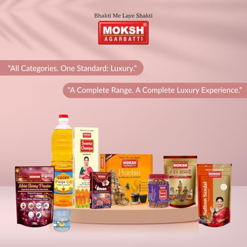 Image of Moksh Agarbatti Combo Pack of 4 - Natural Champa, Centbox, Natural Jasmine & 5-in-1 Assorted Fragrances - Made with Charcoal Powder, Sawdust, Bamboo Stick & Perfume - for Puja, Meditation & Rituals
