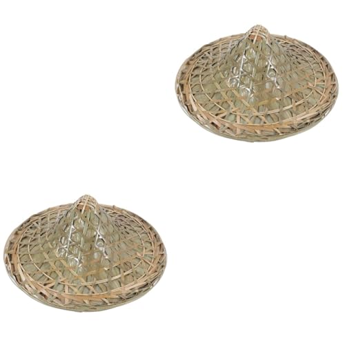 Chapeau de bambou tissé POPETPOP pour agriculteur et travail de la terre