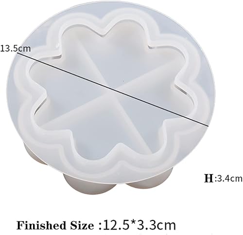 Miniatura 7 de Caja de almacenamiento de silicona con tapa moldes de bandeja redonda apilables moldes de fundición epoxi para tarros de caramelo para bricolaje