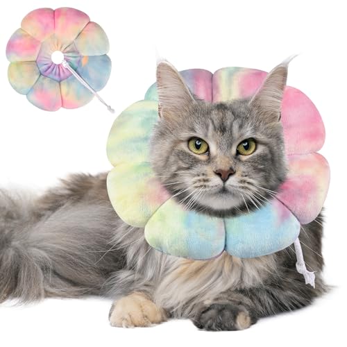 Image of Dog Cat Surgical Recovery Cone Dog Protective Collar, Pet Recovery E-Collar Soft Neck Cone to Stop Licking Wound for Cats & Kittens Small Dog After Surgery