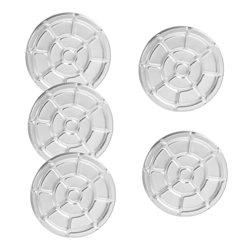 LRXIYODE 5 pièces Pans Aluminium Rondes pour Maquillage Boîtier Vide Rechargeable pour Fard à Paupières Blush et Highlighter Accessoires DIY pour Palette Cosmétique