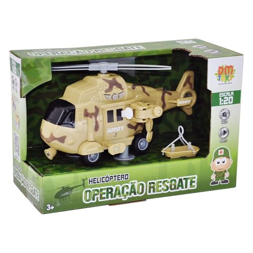 Helicoptero Operacao Resgate Com Luz E Som Co Res Sortidas, DM Toys