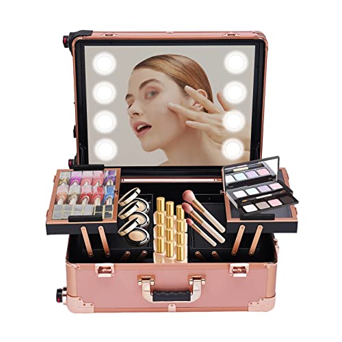 Malette maquillage à lumière LED réglable et hauteur ajustable