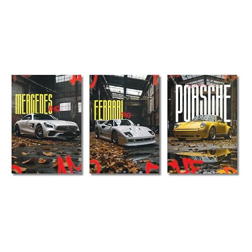 Image of LiveMad Live Crazy LMLC Super Cars Paper Poster A4-50 Super Cars (50 Posters) (Super Car A4 Paper Design 6)