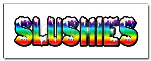 12" Slushies 1 Decal Sticker Slushie Concession