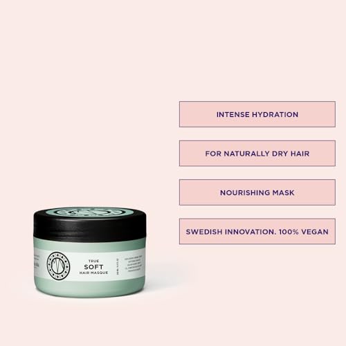 Maria Nila True Soft, Moisturizing Hair Mask For Dry Brittle Hair, Argan Oil Remoisturises & Reduces Frizz, 100% Vegan & Sulfate/Paraben free - Image 3