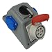 Produktbild RoadEu Abschaltbare Wandsteckdosen 16A 5P, 2x Schuko 230V BALS Steckdosen, Hauptschalter 0-1 mit Blockade