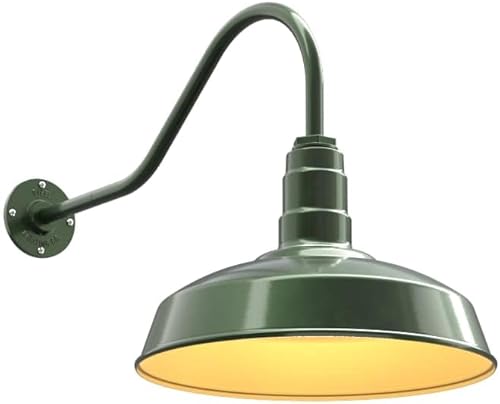 Miniatura 72 de Steel Lighting Co. Gardena - Luz de granero Montaje en pared al aire libre Cúpula de 16 pulgadas Cuello de cisne de 23 pulgadas Luz