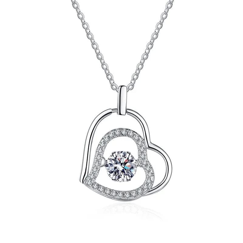 Pendentif moissanite pour femmes le bijou en argent 925 idéal pour illuminer vos soirées