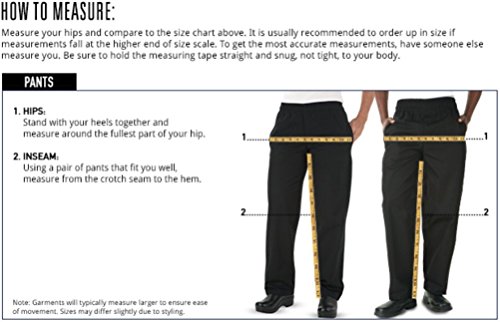 Womens Stretch Drawstring Chef Pant(Large)