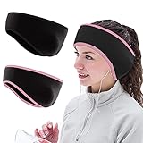 2 Stück Stirnband Damen Sport, Stirnband Herren Winter, Headband Damen zum Joggen Laufen Wandern Radfahren und Motorradfahren