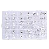Letter Board Letters, 558 PRE-Cut Characters (3/4 and 1 Inch, White) in Organizer Box