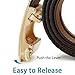 VANNANBA Men's Leather Designer Belt - Mens Ratchet Belts with Fashion Alloy Buckle - Trim to Fit,Gift for Men(34