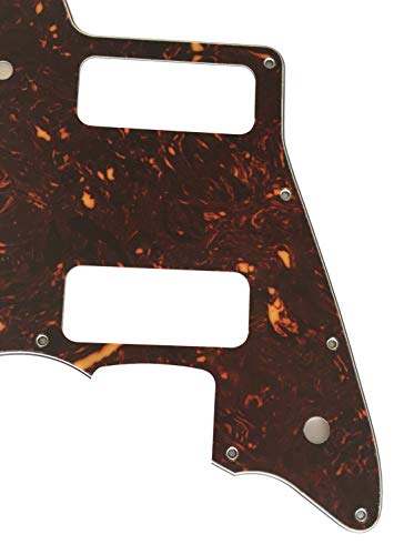 Pickguard de guitare personnalisé pour Fano Standard JM6 P90 Style Tortue marron 4 plis. - Les Beatles, Paul McCartney, John Lennon, RIngo Starr, George Harrison Pickguard de guitare personnalisé pour Fano Standard JM6 P90 Style Tortue marron 4 plis. – Image 4