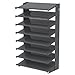Akro-Mils APRS18 Single Sided Powder Coated Steel Floor Pick Rack with Sloped Shelves for up to 18-Inch Long Plastic Bins