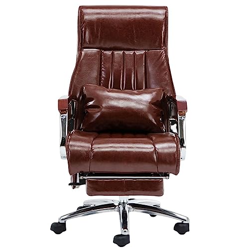 Asiento ejecutivo, silla de oficina de masaje, taburete de cuero for computadora, muebles de estilo americano, reclinable con rotación de elevación responsable, sillas de negocios Boss, silla de ofici
