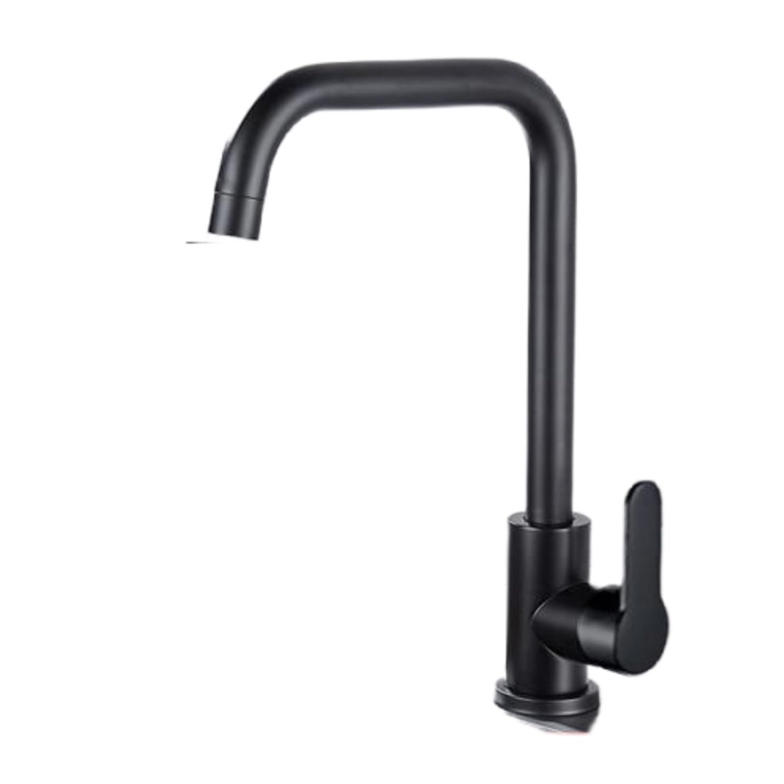 Robinet de cuisine noir mat mitigeur rotatif à 360 degrés pour eau chaude et froide raccord G1/2