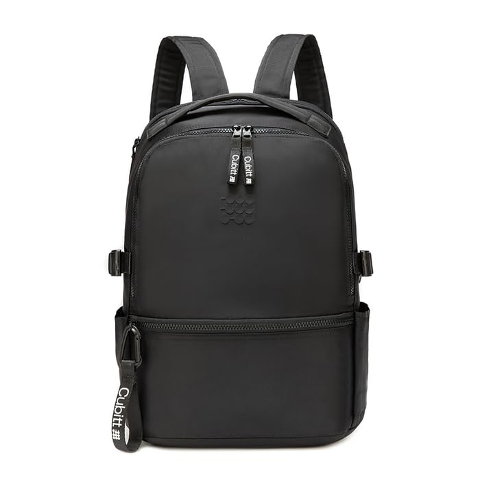 Cubitt Backpack Lightweight Water-Resistant Laptop Backpack for Work College & Travel with Organizer 12kg Capacity Obsidian Black