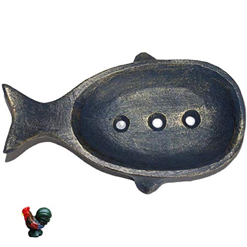 Ztianef Wedding Decoration Cast Iron Whale Soap Box Bathroom Soap Box Balcony Shelf Home Decoration Free Punch #TOP2