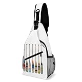 MHYRAC Sac à bandoulière, beau sac de poitrine aurores boréales, sac à bandoulière pour voyage, shopping, sport, Pagaie de canoë, 38x20cm