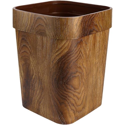 Cubo de basura de plástico de gran capacidad con diseño retro para hogar 2