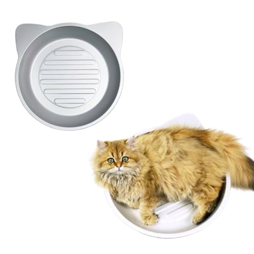 猫の顔の形をしたデザインの猫用洗面器と猫用ベッド。小型犬の室内使用に適しています。 (L)