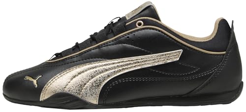 PUMA Catch Soleil Metallic Whisper - Tenis para Mujer, Color Negro y Dorado, Talla 8, Puma Negro Puma Oro, 42 EU