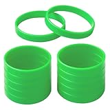 GOGO 12 Pièces Ensemble de Bracelets en Silicone pour Adulte - Bandes en Caoutchouc Assorties, Bijoux Cadeaux, Sport - KellyGreen