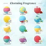 Bath Bombs for Women, 12pcs Handmade Natural Bath Bomb, Stocking Stuffers, Mothers Day Presents for Mom, Bath Bomb with Shea Butter, Valentines Day Gifts for Her and Him - Image 2