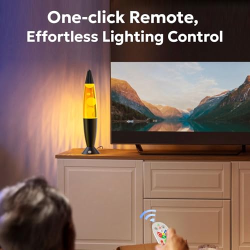 Image of 17 Colors LED Liquid Motion Lamps 13.5 Inch Color Changing Lamp Black Small Relax Night Light for Adults Kids Teens Sensory Mood Nightlight Mini Aesthetic Table Lamp for Bedroom, Retro Home Decor