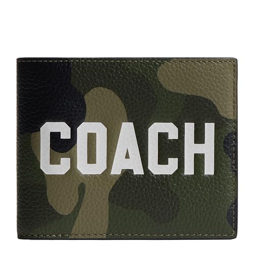 COACH Mens, 3-In-1 Wallet With Camo Print Graphic, Camo, One Size