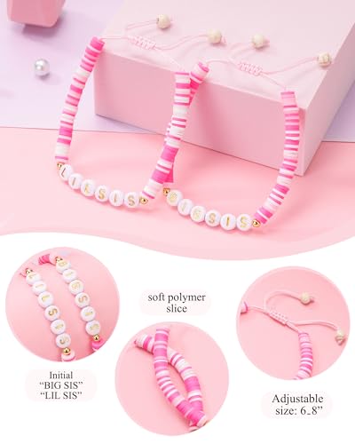 Shonyin Gift for Big Sister and Little Sister for 2, Valentines Day Gifts for Sister Matching Sisters Bracelet for Easter Mother's Day Birthday Christmas, A Gift to strengthen Sister's Friendship3