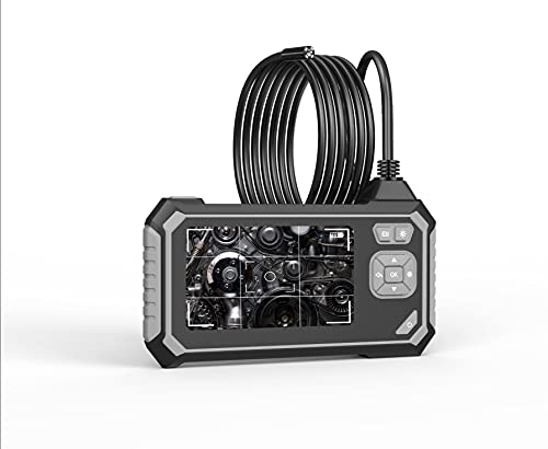 Inspektionskamera, Depstech Digitales Industrieendoskop, Front-View & Side-View 8mm Dia Dual Lens Borescope, Inspection Camera with 6 LED Lights/Waterproof Probe/32GB Card/16.4FT Cable/2600mAh Battery Cover