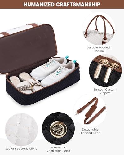 LOVEVOOK Travel Weekender Bag for Women, Carry on Overnight Bag with Shoe Compartment, Travel Duffle Bag Women, Yoga Gym Duffel Bag with Wet Pocket, Hospital Bags for Labor and Delivery, 3 Pcs Set4