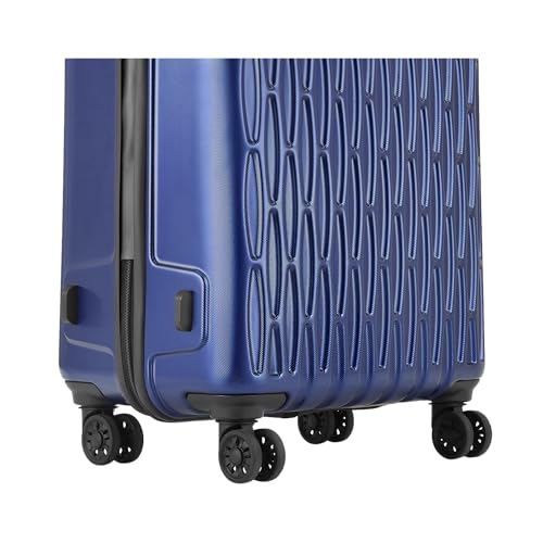 Image of Safari Whirl Hardside Suitcase, TSA Lock, 8 Wheels, Medium Size Check-in Luggage Trolley Bag with Antitheft Zipper Midnight Blue Color 69cm