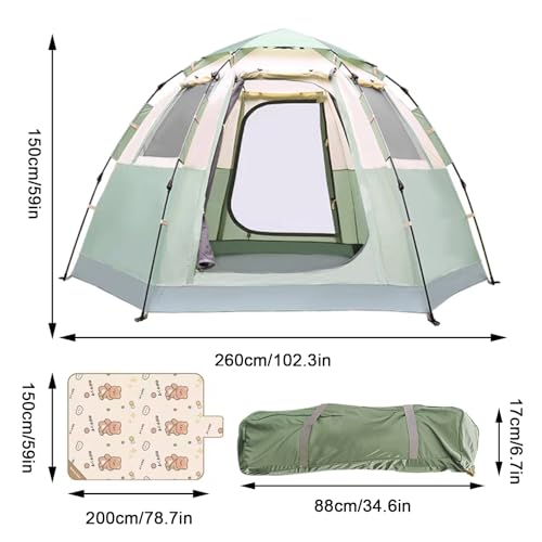 Carpa de Camping Familiar para 5-8 Personas Pop-Up miniatura 2