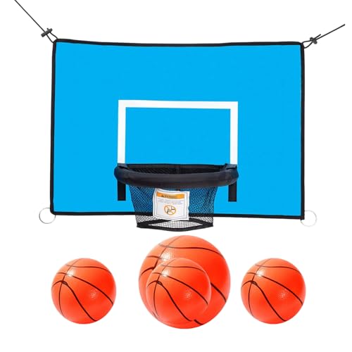 Panier de basket pour trampoline pour occuper les enfants dans le jardin
