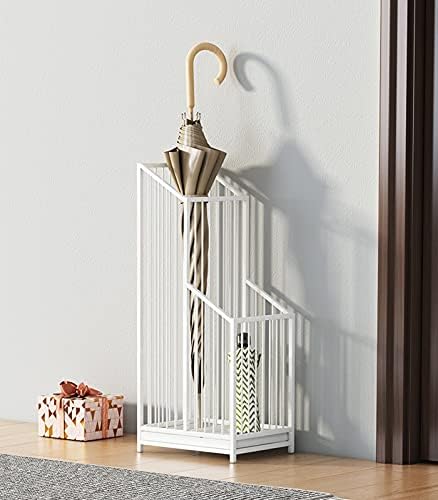 Indoor Umbrella Stand Rack, Metal Holder for Hallway Home Hotel Office, Holds 12 Umbrellas, with Drip Tray